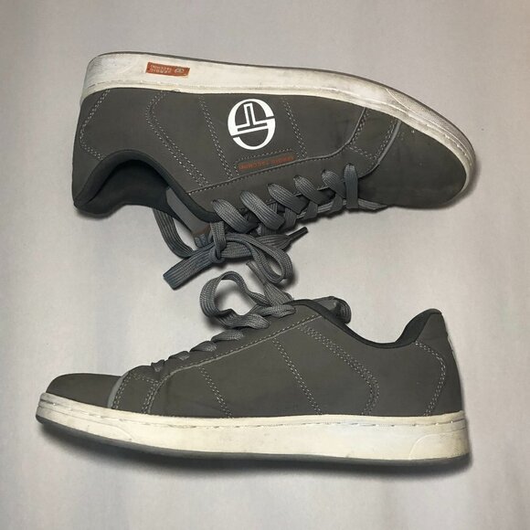 SERGIO TACCHINI Sneakers Men's Size US7 UK6 Gray Orange Low Top Lace Up Shoes - Picture 12 of 14